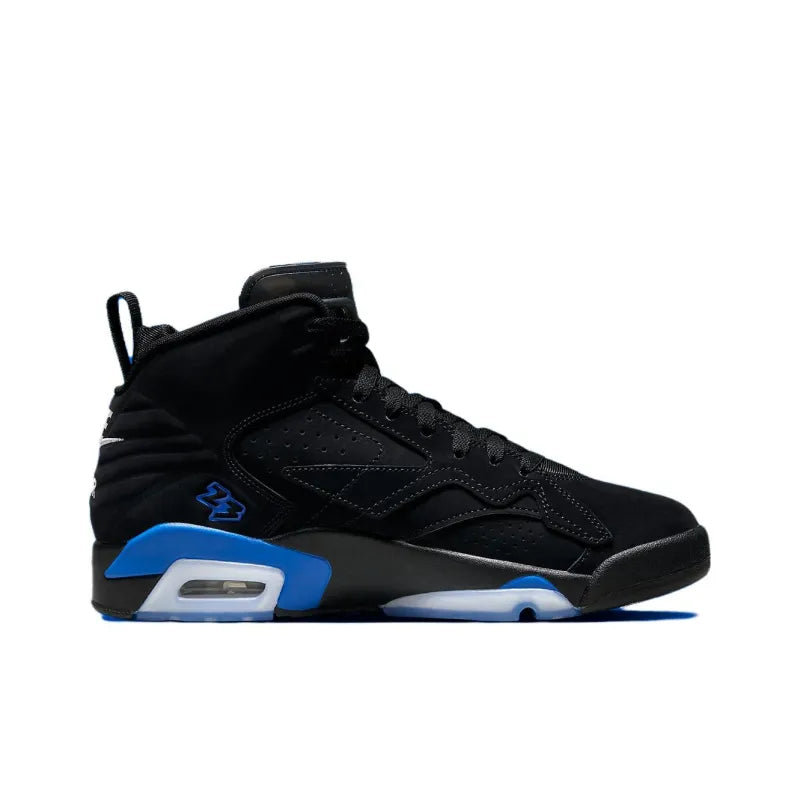 Jor_dan MVP 678 Breathable Mid-Top Vintage Basketball Shoes for Men, Black