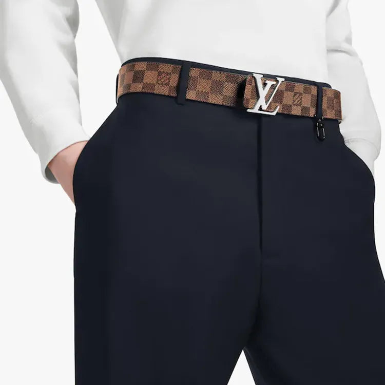Louis Vuitton Original Calfskin Leather Belt for Men and Women, Brown, Width 4CM