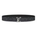 LouisVuitton cowhide and canvas belt for men, width 4 cm