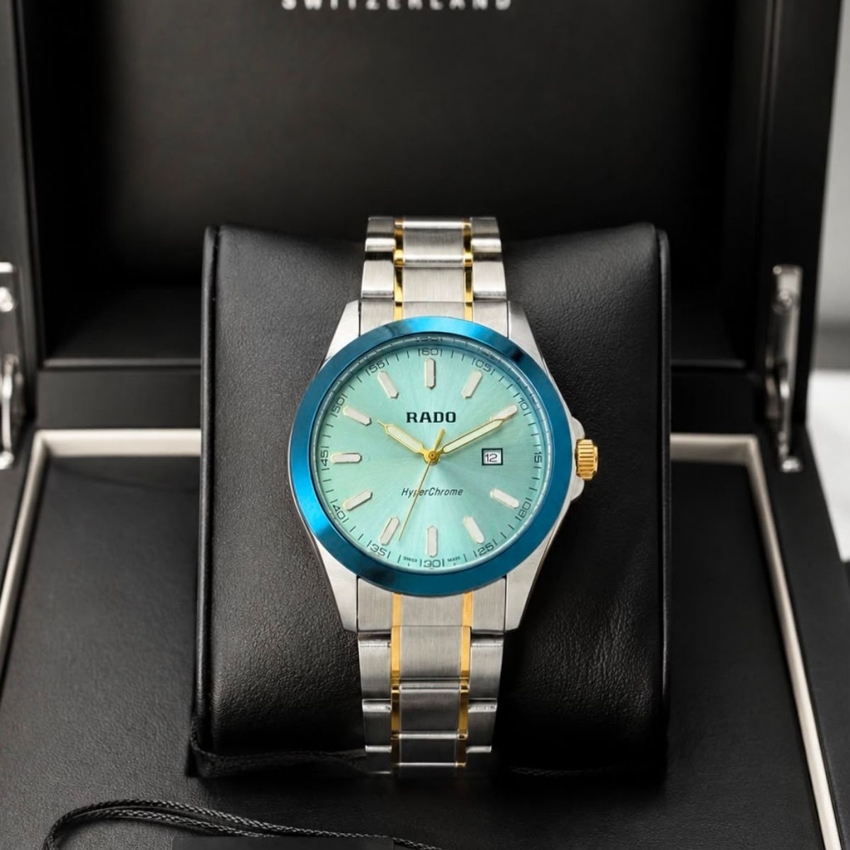 Ra_do HyperChrome Men's Quartz Ice Blue Dial Two-Tone Stainless Steel Watch