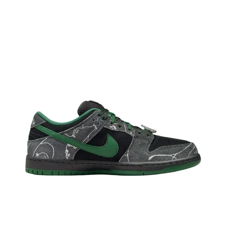 Ni_ke x Dare SB Dunk Low Pro Anthracite and Ribbed Green