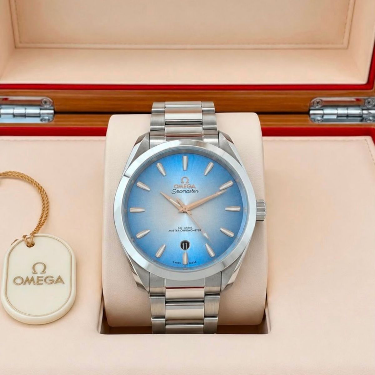 Om_ega Seamaster Men's Automatic Blue Dial Stainless Steel Watch