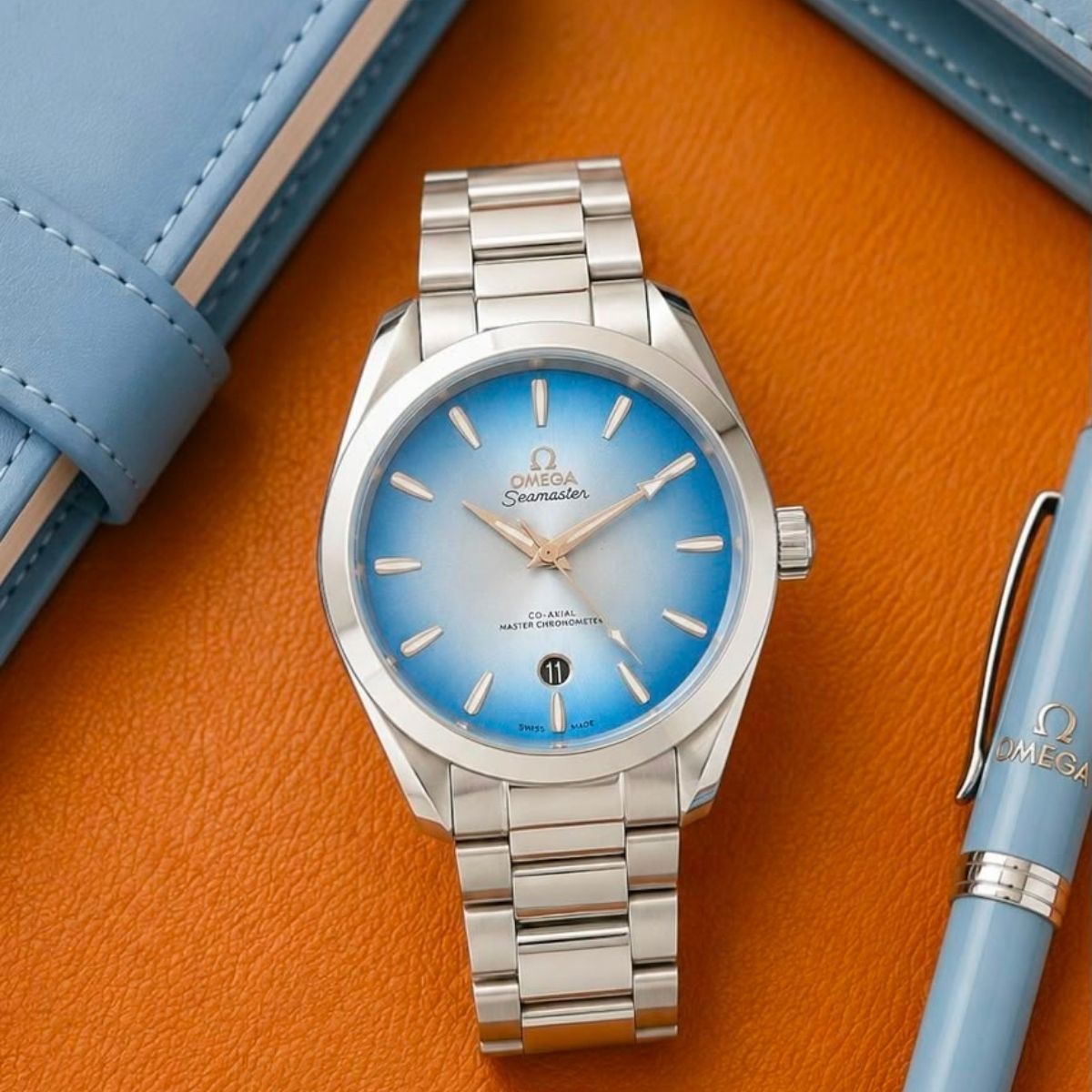 Om_ega Seamaster Men's Automatic Blue Dial Stainless Steel Watch
