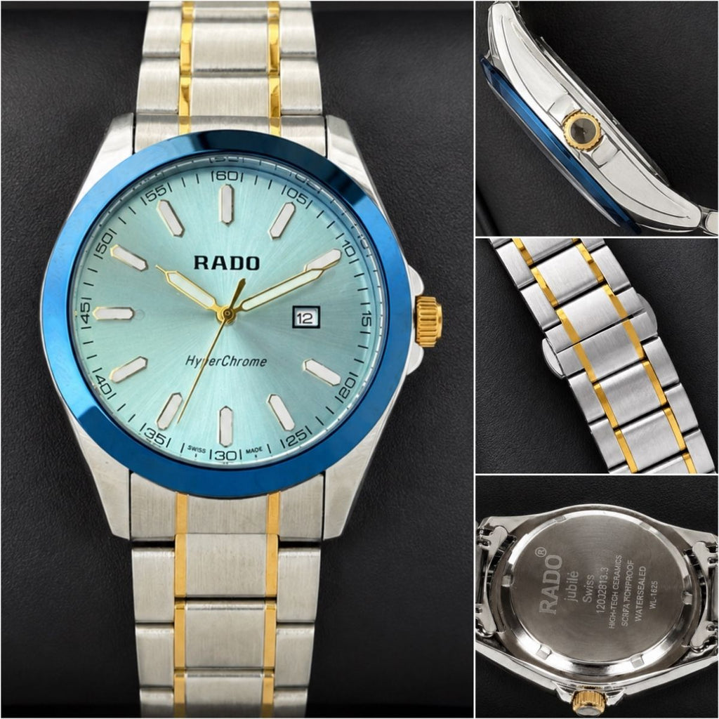 Ra_do HyperChrome Men's Quartz Ice Blue Dial Two-Tone Stainless Steel Watch