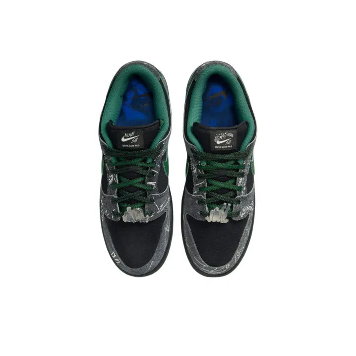Ni_ke x Dare SB Dunk Low Pro Anthracite and Ribbed Green