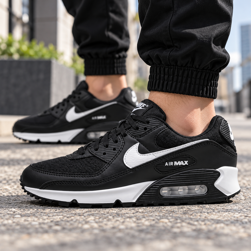 Nike Air Max 90 Women's Running Shoes Next Nature Black/White