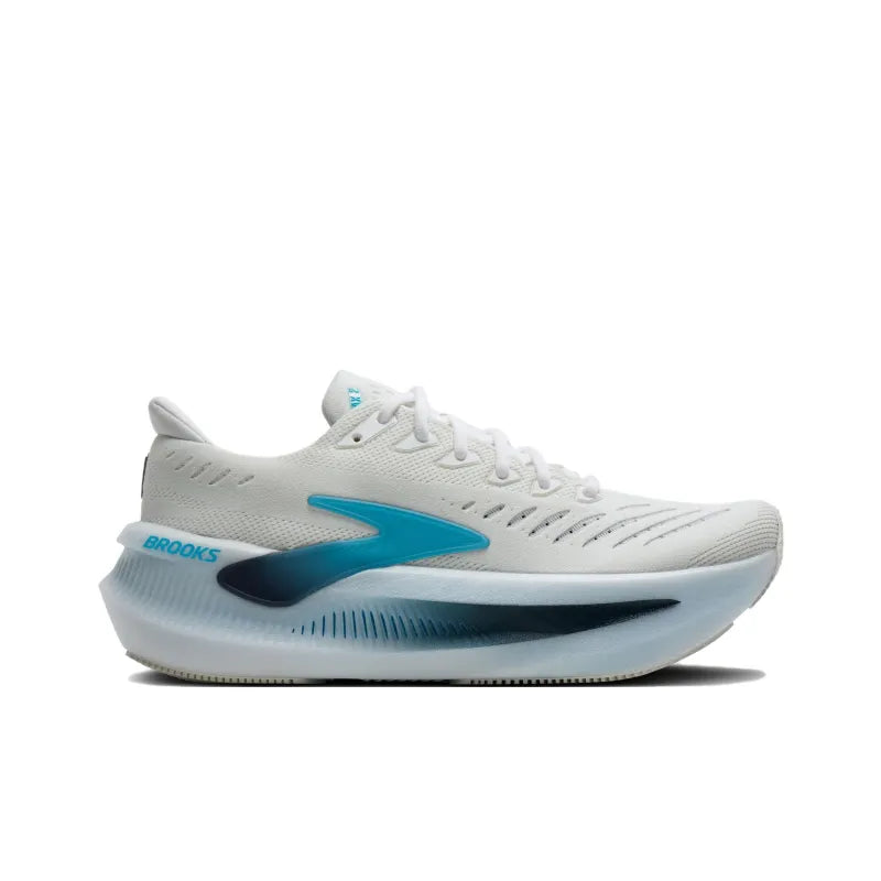 Broo_ks Glycerin Max 2 Comfortable Lightweight Training Running Shoes Men's White Blue