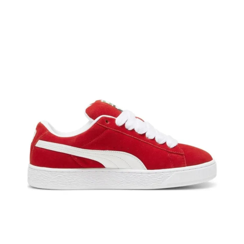 Pu_ma Suede XL Abrasion-Resistant Low-Top Red and White