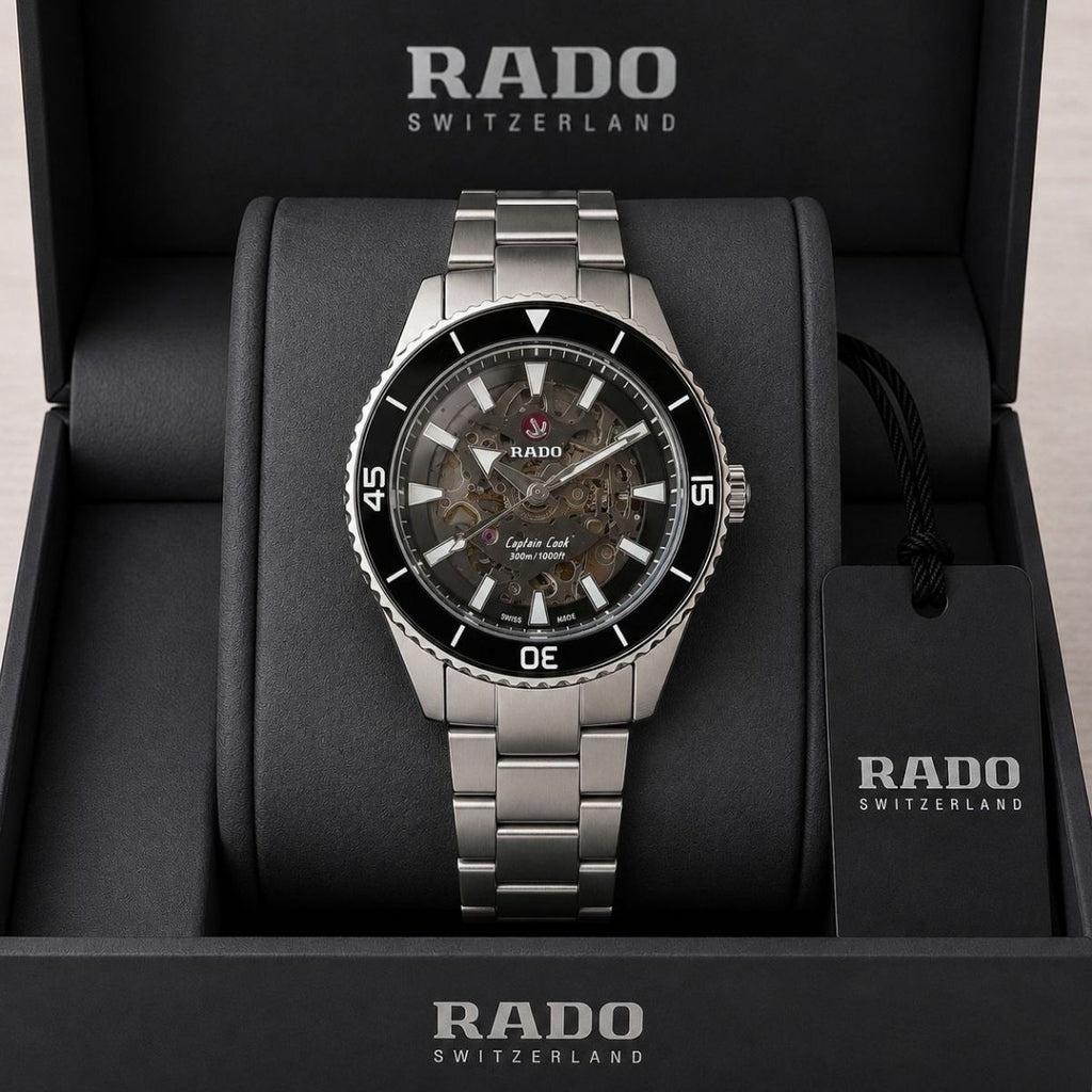 Ra_do Captain Cook Men's Automatic Skeleton Dial High-Tech Ceramic Watch