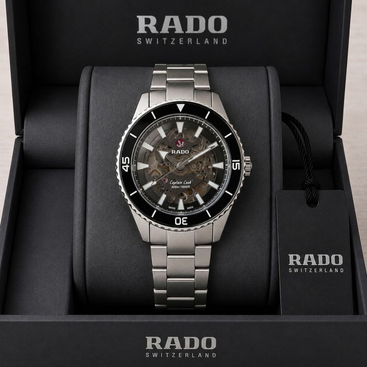 Ra_do Captain Cook Men's Automatic Skeleton Dial High-Tech Ceramic Watch