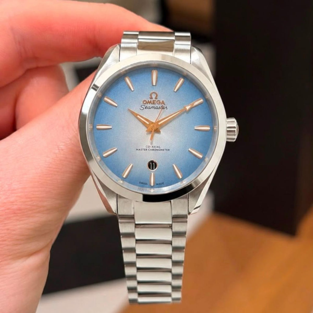 Om_ega Seamaster Men's Automatic Blue Dial Stainless Steel Watch
