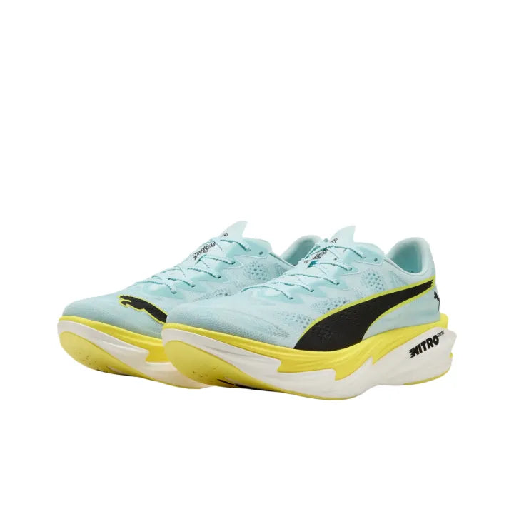 Pu_ma Deviate Nitro Elite 4 Ice Blue Yellow Running Shoes