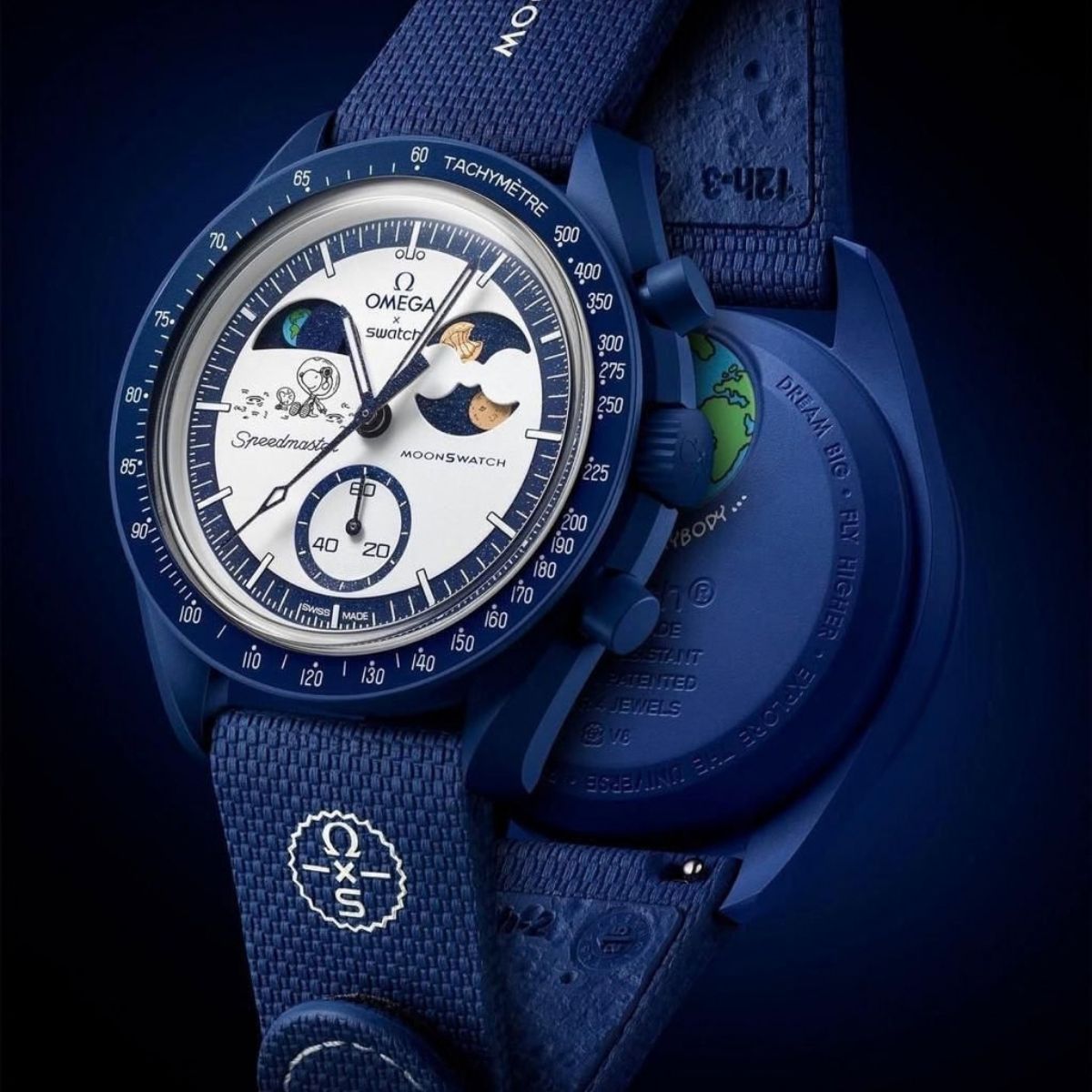 Ome_ga x Swatch MoonSwatch Mission to Moonshine Blue Chronograph Watch