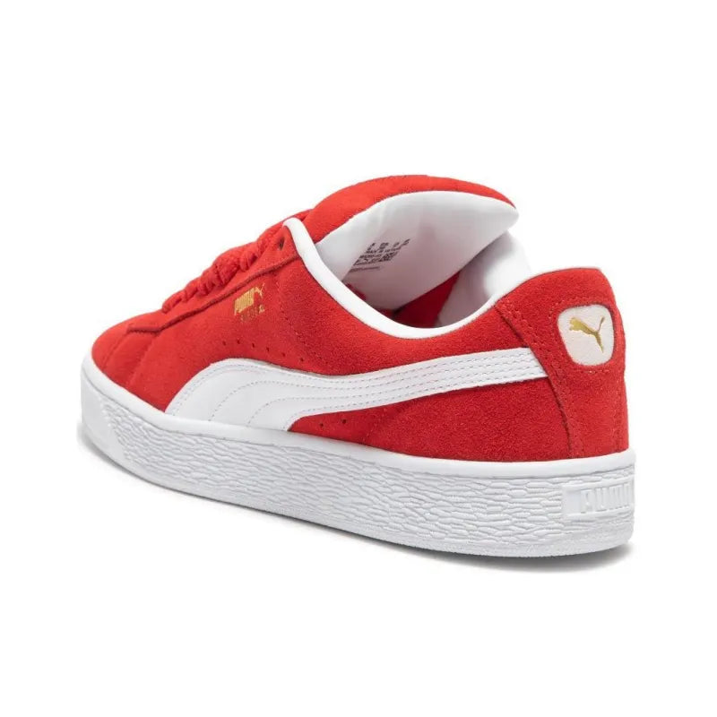 Pu_ma Suede XL Abrasion-Resistant Low-Top Red and White