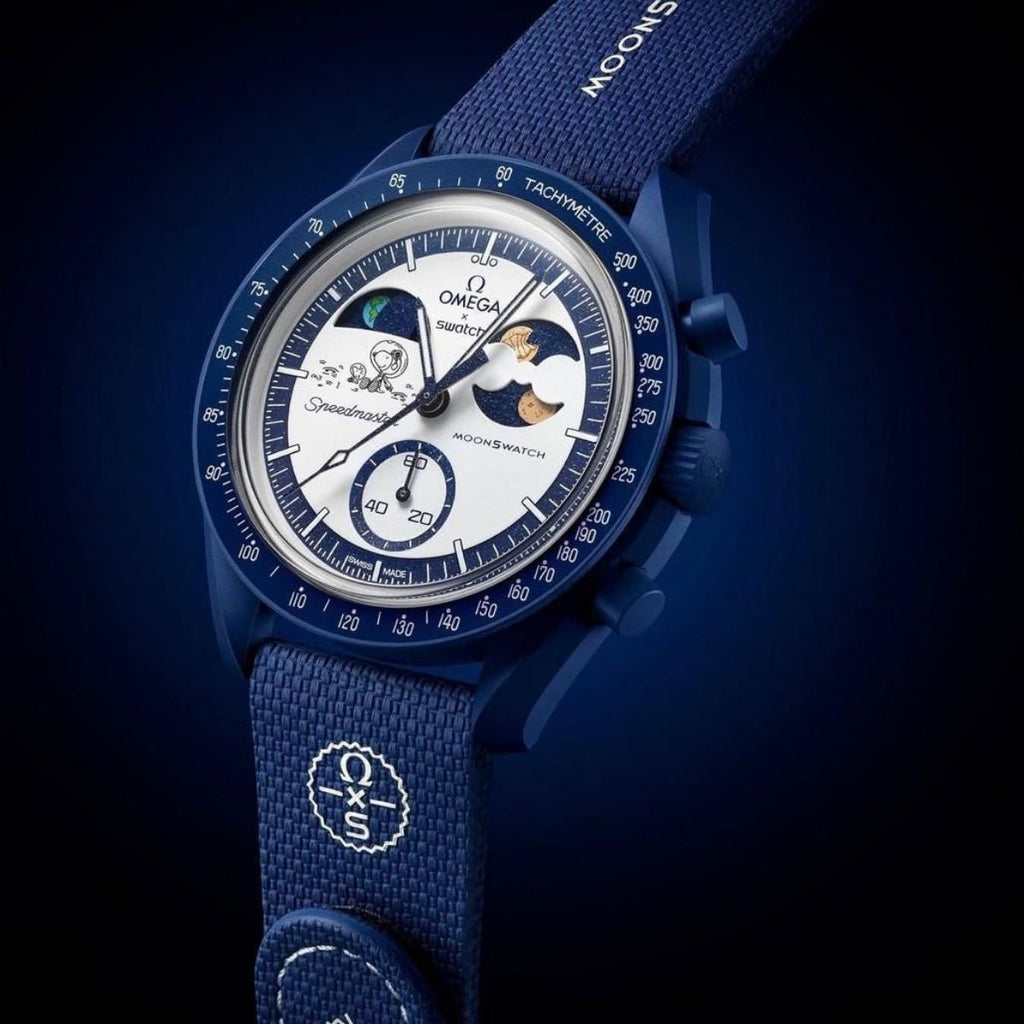 Ome_ga x Swatch MoonSwatch Mission to Moonshine Blue Chronograph Watch