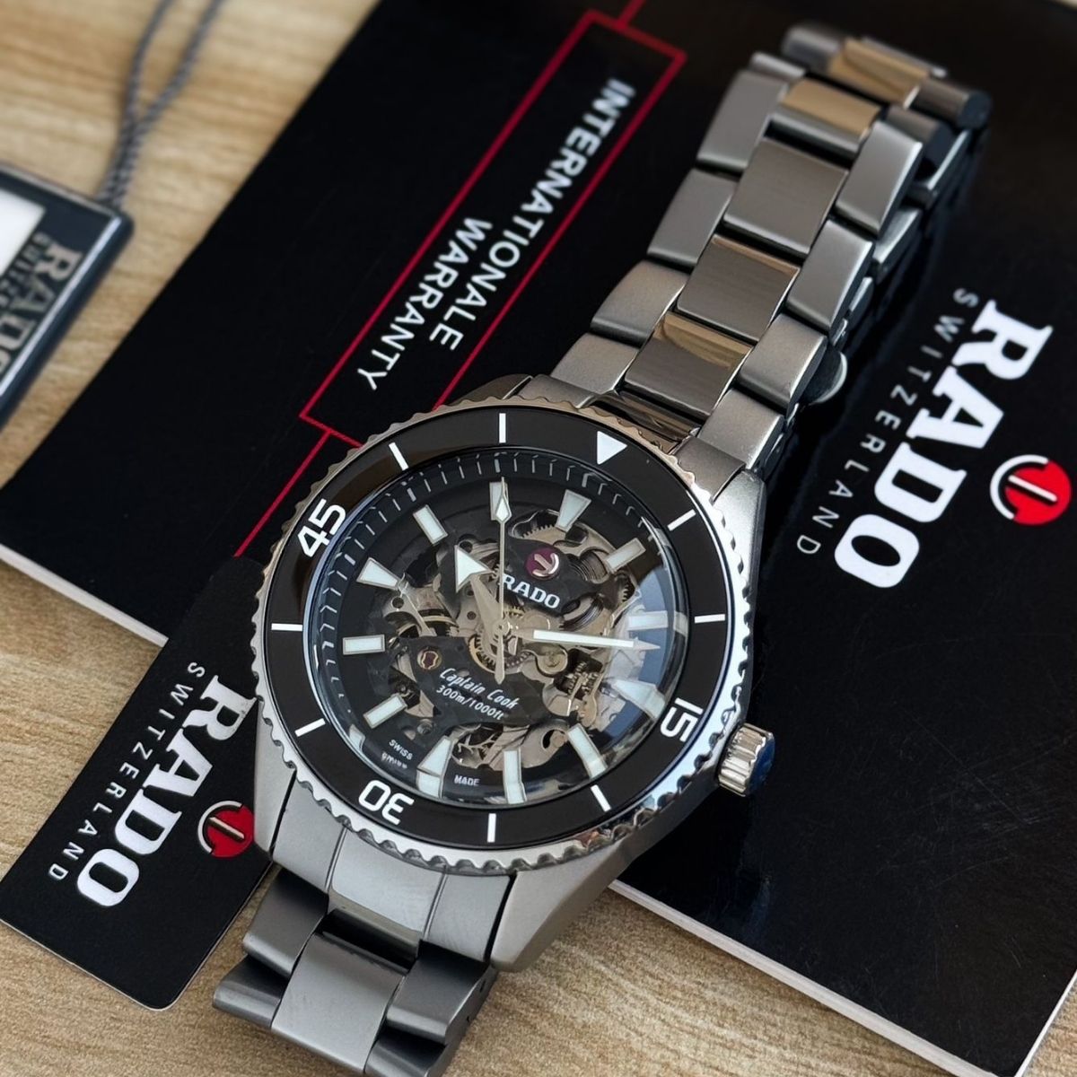 Ra_do Captain Cook Men's Automatic Skeleton Dial High-Tech Ceramic Watch