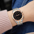Tis_sot 1853 Women's Chronograph Black Dial Two-Tone Stainless Steel Watch