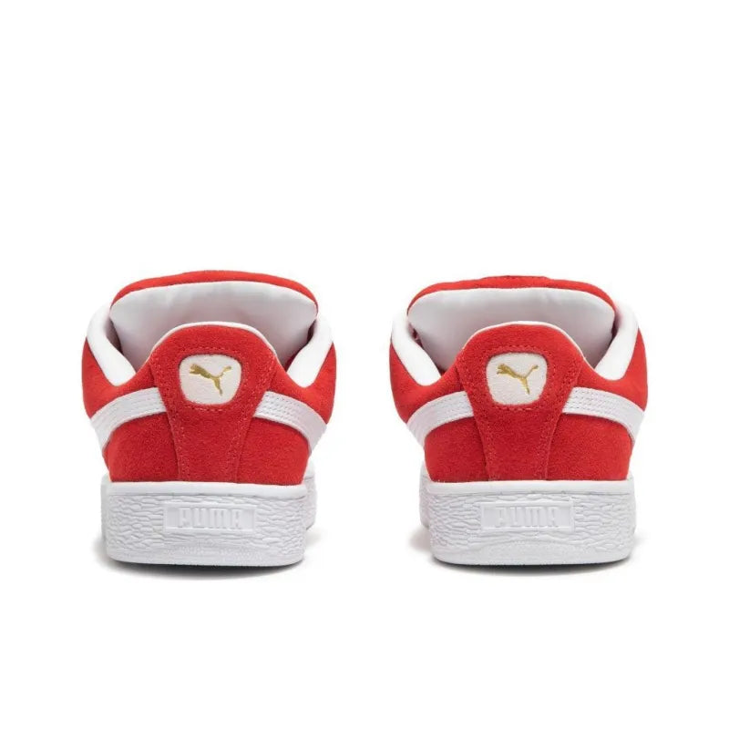 Pu_ma Suede XL Abrasion-Resistant Low-Top Red and White