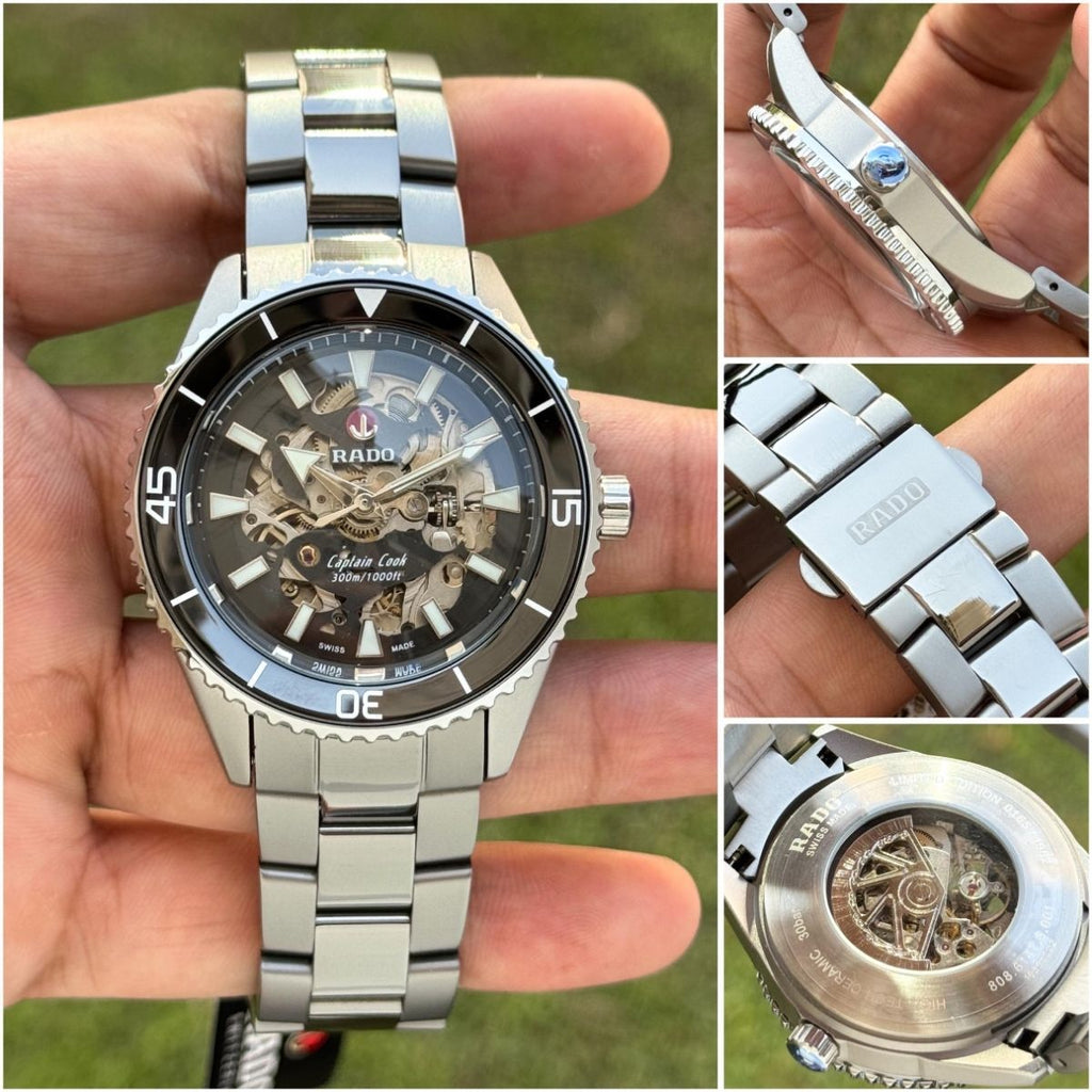 Ra_do Captain Cook Men's Automatic Skeleton Dial High-Tech Ceramic Watch