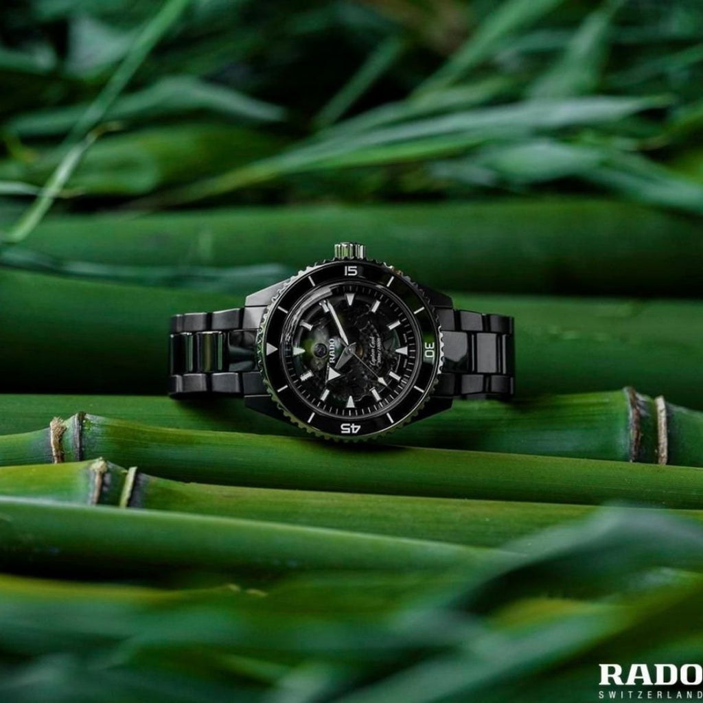 Ra_do Captain Cook Men's Automatic Black Skeleton Dial Full Ceramic Watch