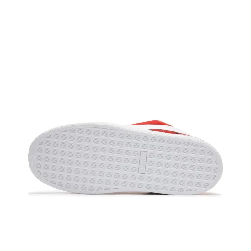 Pu_ma Suede XL Abrasion-Resistant Low-Top Red and White