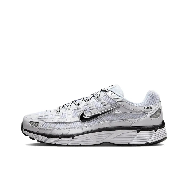 Ni_ke P-6000 White Metallic Silver