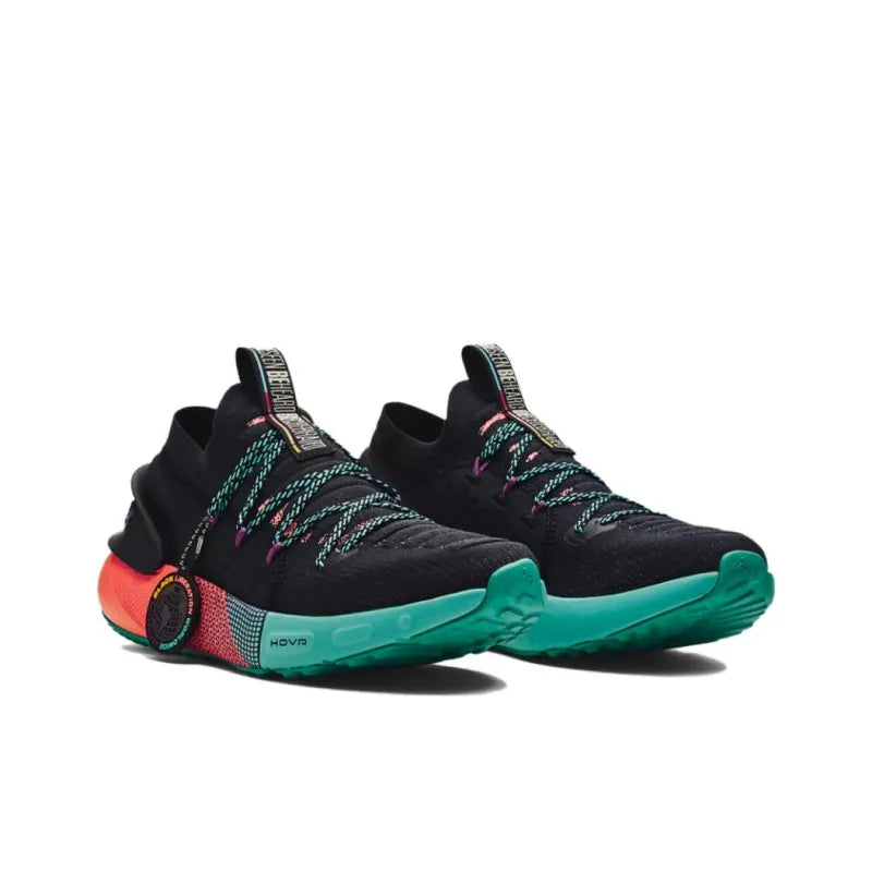 Under_Armour HOVR Phantom 3 Abrasion-Resistant Low-Top Running Shoes Unisex Black Orange Blue