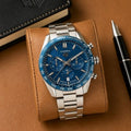 TAG He_uer Carrera Blue Dial Stainless Steel Chronograph Men's Watch