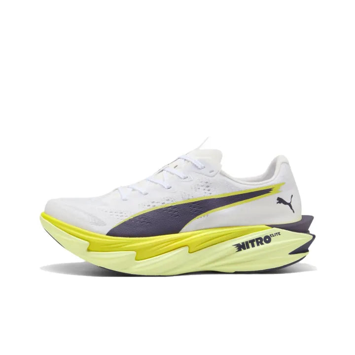 Pu_ma Deviate Nitro Elite 4 White Yellow Running Shoes