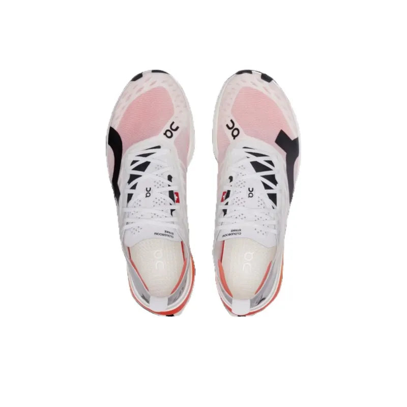 On Cloudboom Marathon Running Shoes for Men, White and Pink