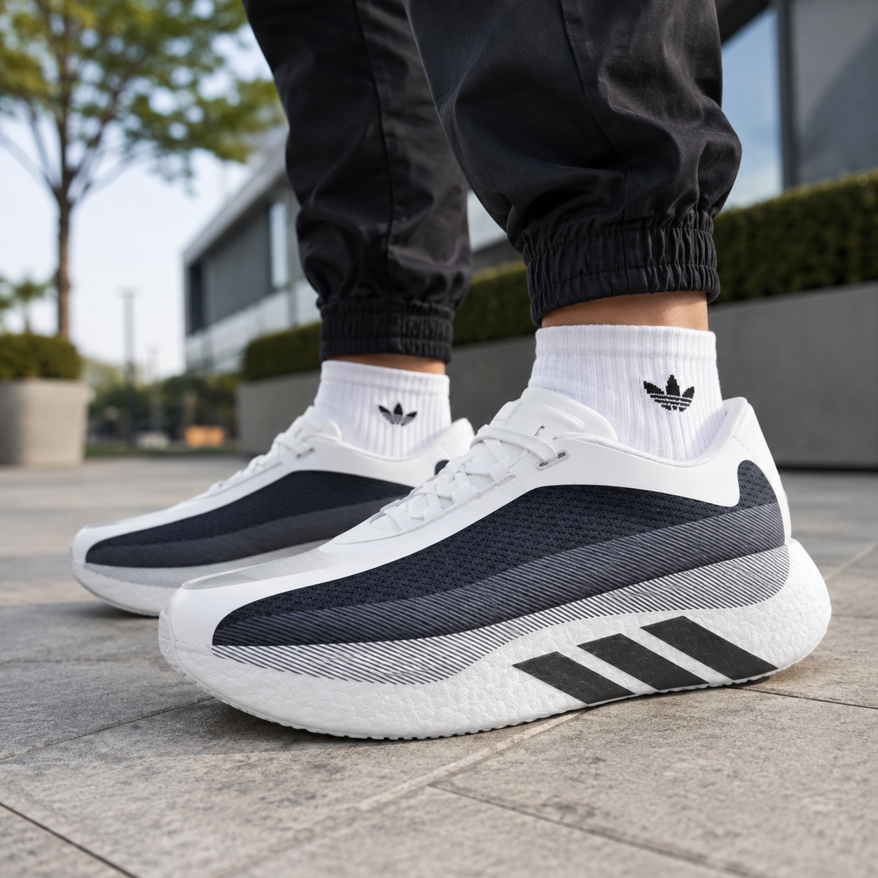 Adi_das Hyperboost Edge Running Shoes Other Black White Grey Men's