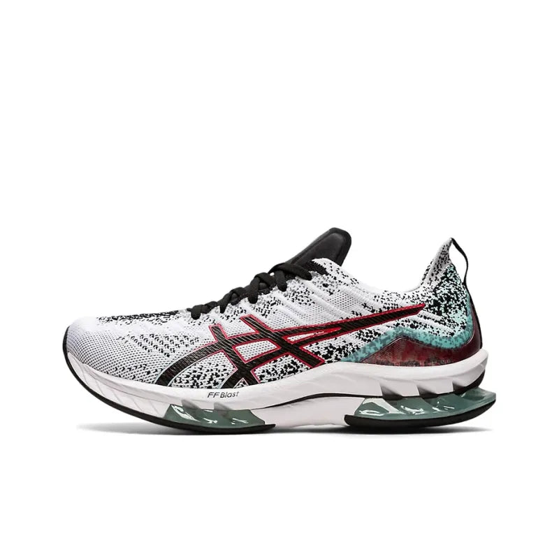ASICS Gel Kinsei Blast Low-Top Casual Running Shoes for Men in White and Red