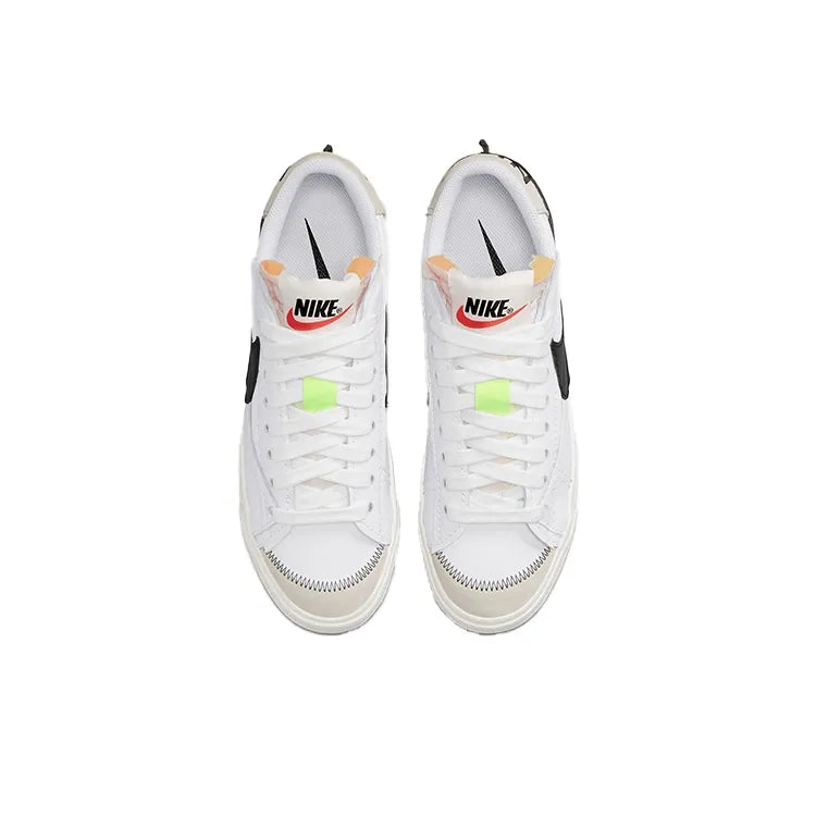 Nik_e Blazer Low-Top Skateboard White Black