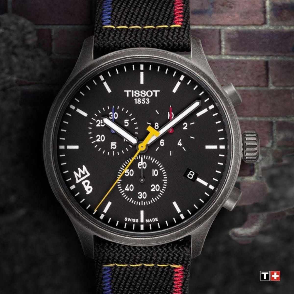 Tis_sot Men's T-Sport Chronograph Black Dial Premium Strap Watch