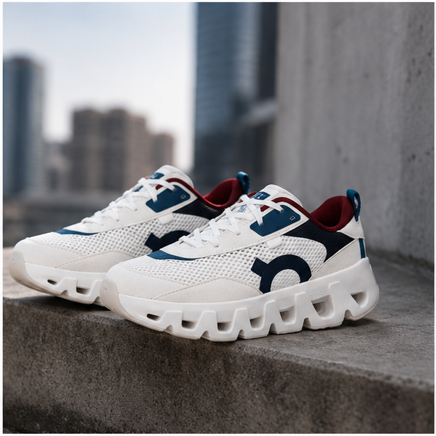 On Cloudmonster White Navy Running Shoes