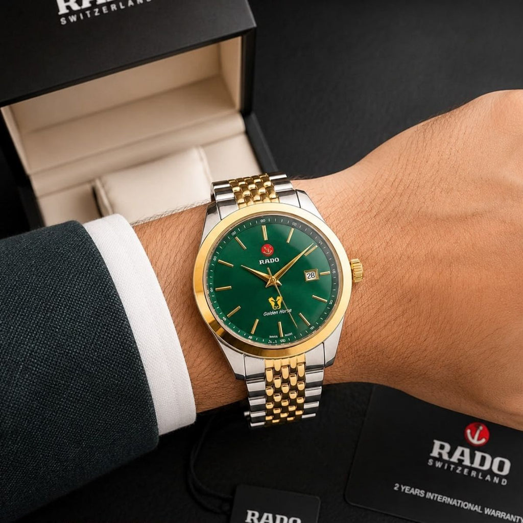 Rado Golden Horse Men's Automatic Green Dial Two-Tone Stainless Steel Watch