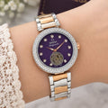 Om_ega Ladymatic Women's Automatic Purple Dial Two-Tone Watch