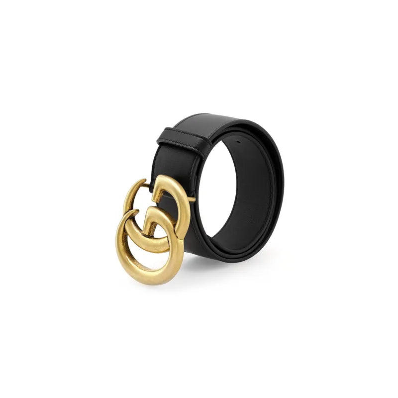 Gucci 2015 Re-edition Wide Leather Belt Black