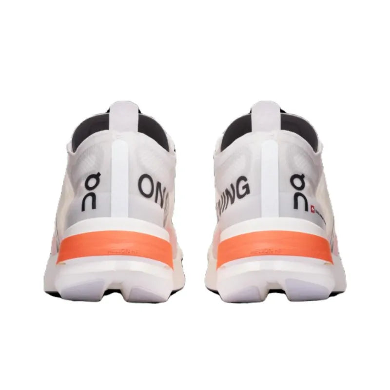 On Cloudboom Marathon Running Shoes for Men, White and Pink