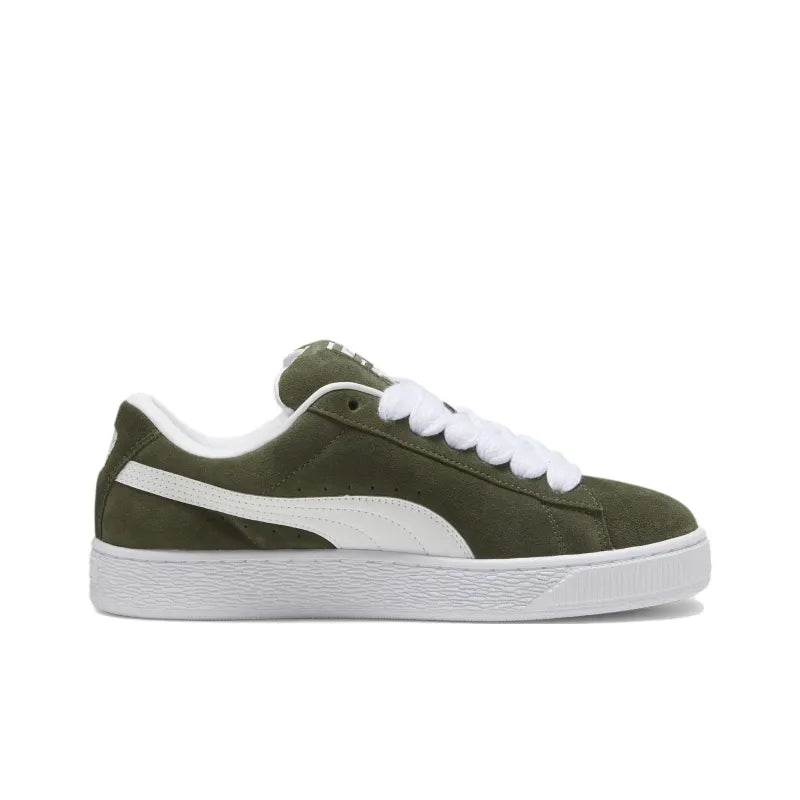 Pu_ma Suede XL Cushioning, Abrasion-Resistant Low-Top Green and White