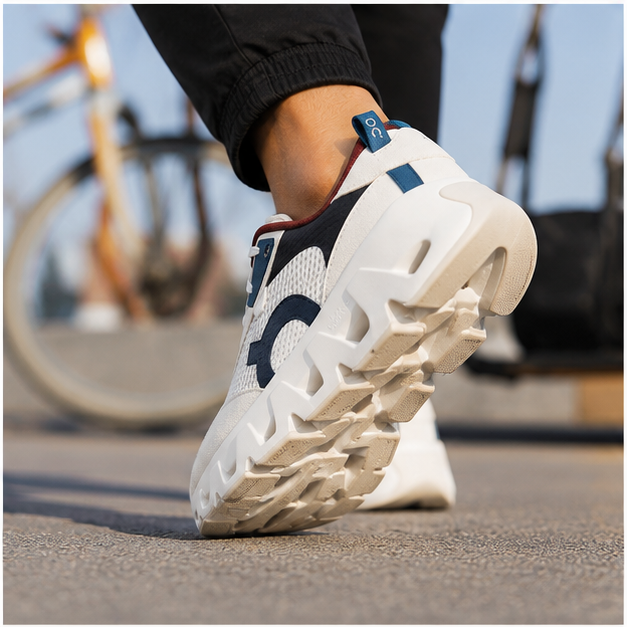 On Cloudmonster White Navy Running Shoes