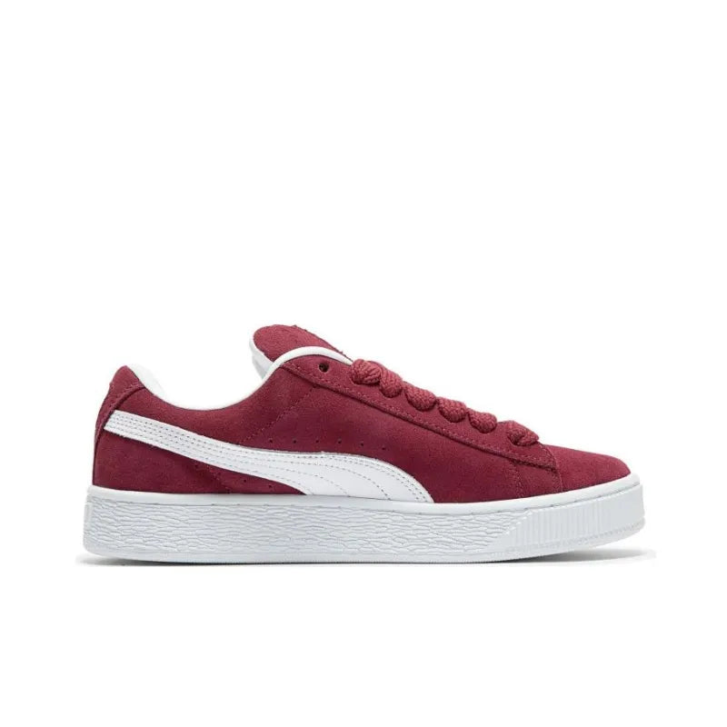 Pu_ma Suede XL Abrasion-Resistant Low-Top Red and White