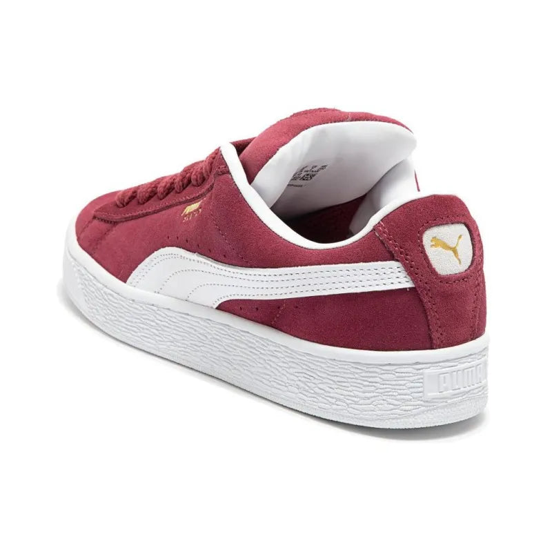 Pu_ma Suede XL Abrasion-Resistant Low-Top Red and White