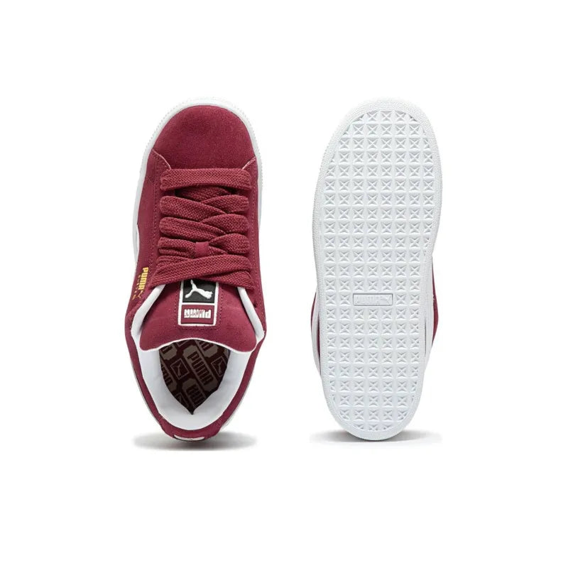 Pu_ma Suede XL Abrasion-Resistant Low-Top Red and White