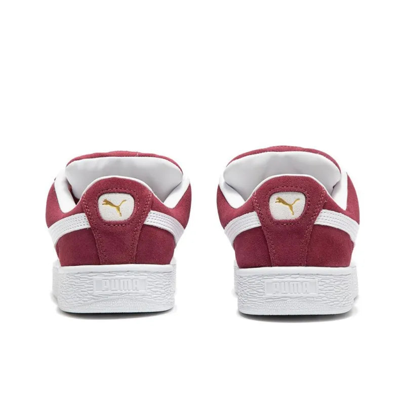Pu_ma Suede XL Abrasion-Resistant Low-Top Red and White