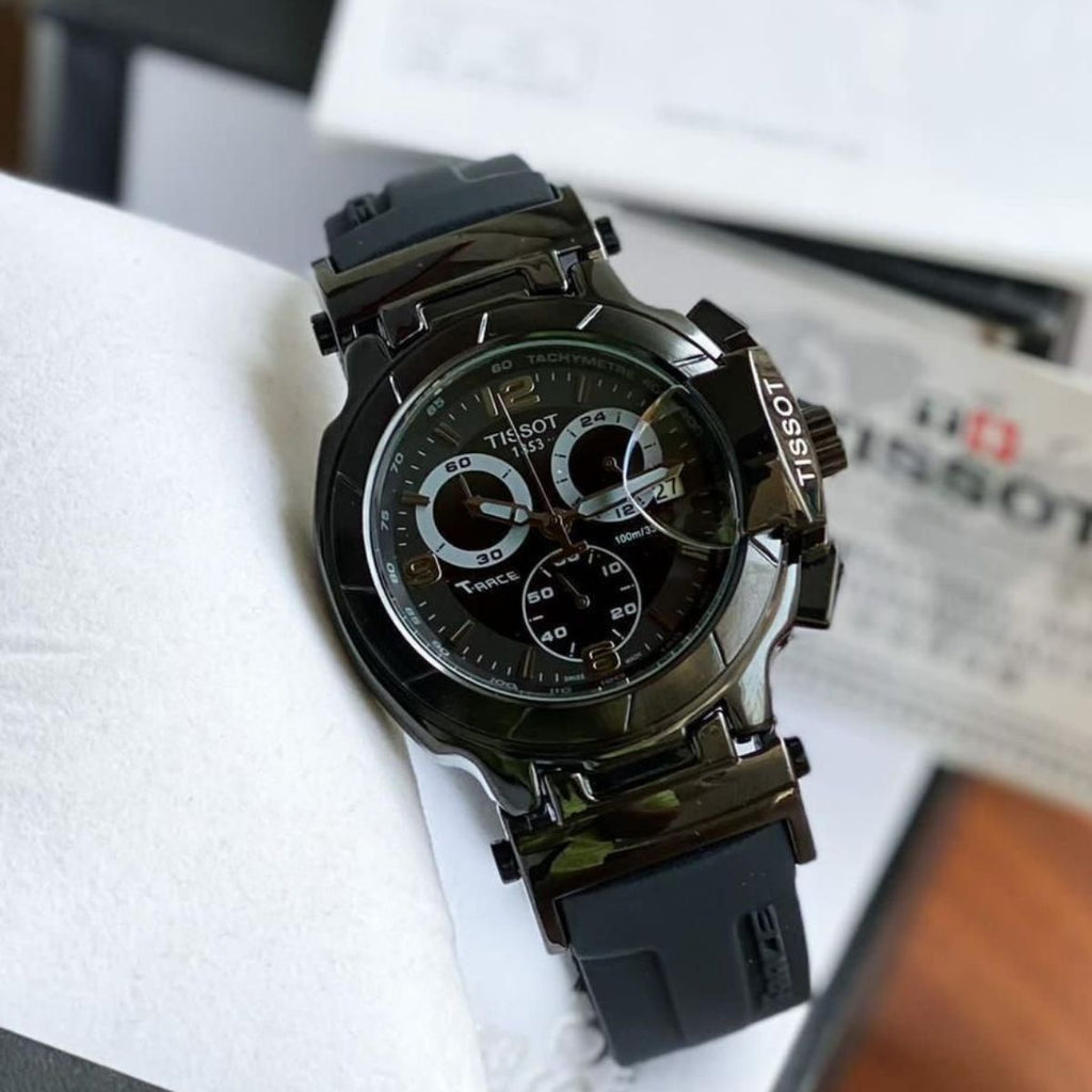 Tis_sot T-Race Men's Chronograph Black Dial Black Strap Sports Watch