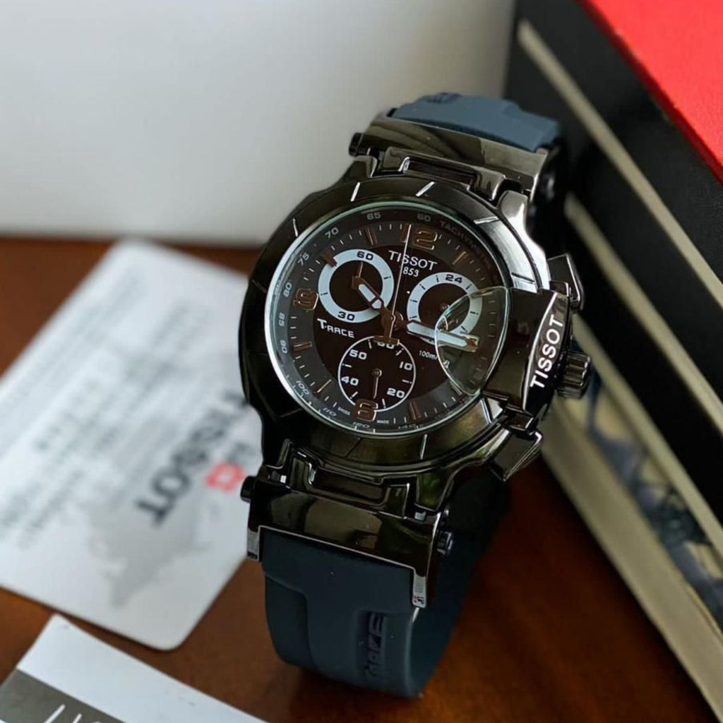 Tis_sot T-Race Men's Chronograph Black Dial Black Strap Sports Watch