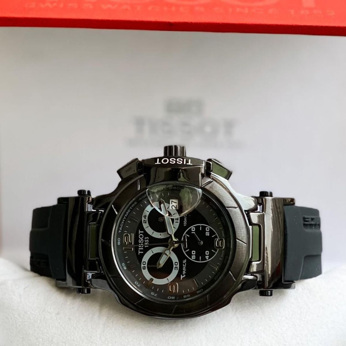 Tis_sot T-Race Men's Chronograph Black Dial Black Strap Sports Watch