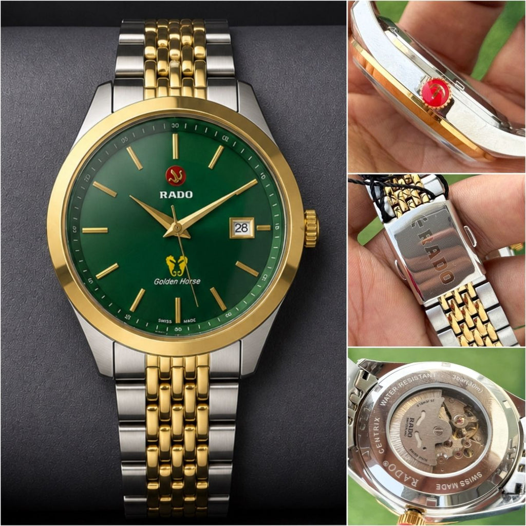 Rado Golden Horse Men's Automatic Green Dial Two-Tone Stainless Steel Watch