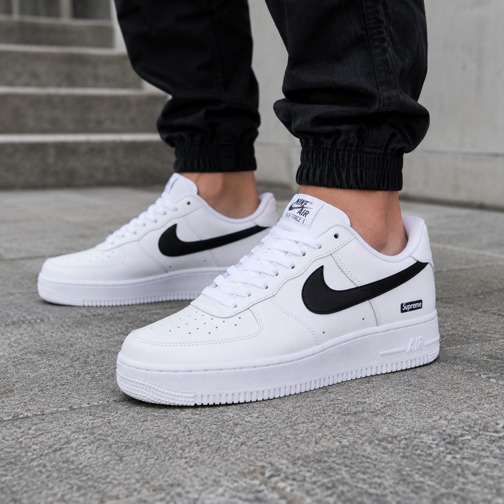 Ni_ke x Supreme Air Force 1 Low White